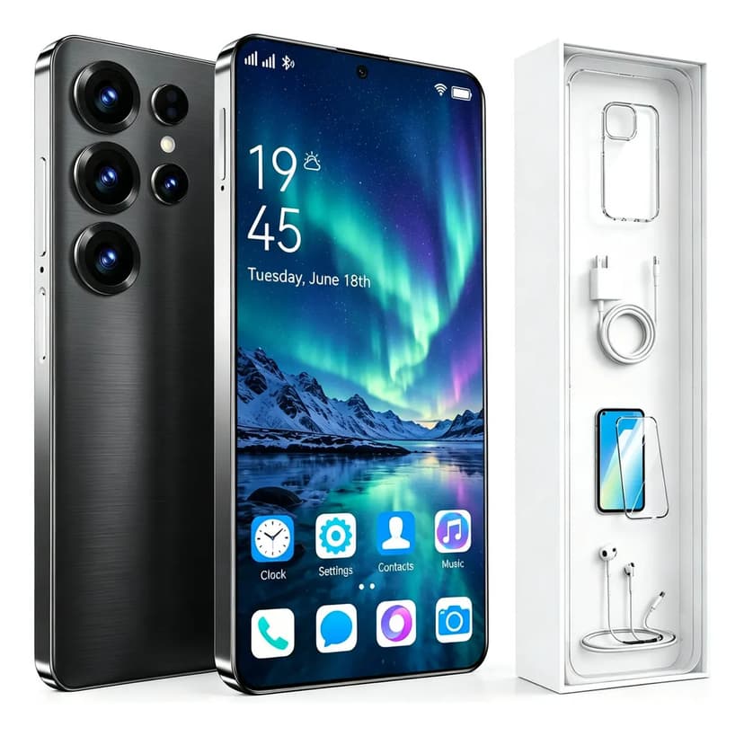 Celular 5G Android 15 16 Gb Ram + 512 Gb Rom 6,78 Polegadas, Dois Cartões Sim, Dois Cartões Sim, Bateria 5000 Mah, 32MP Camera, Ip68 Titanium black