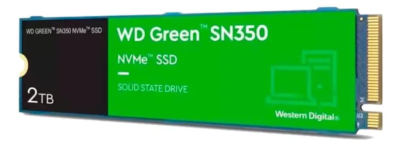 SSD WD Green SN350 2TB M.2 2280 NVME PCIE 3.0 3200Mb/s - WDS