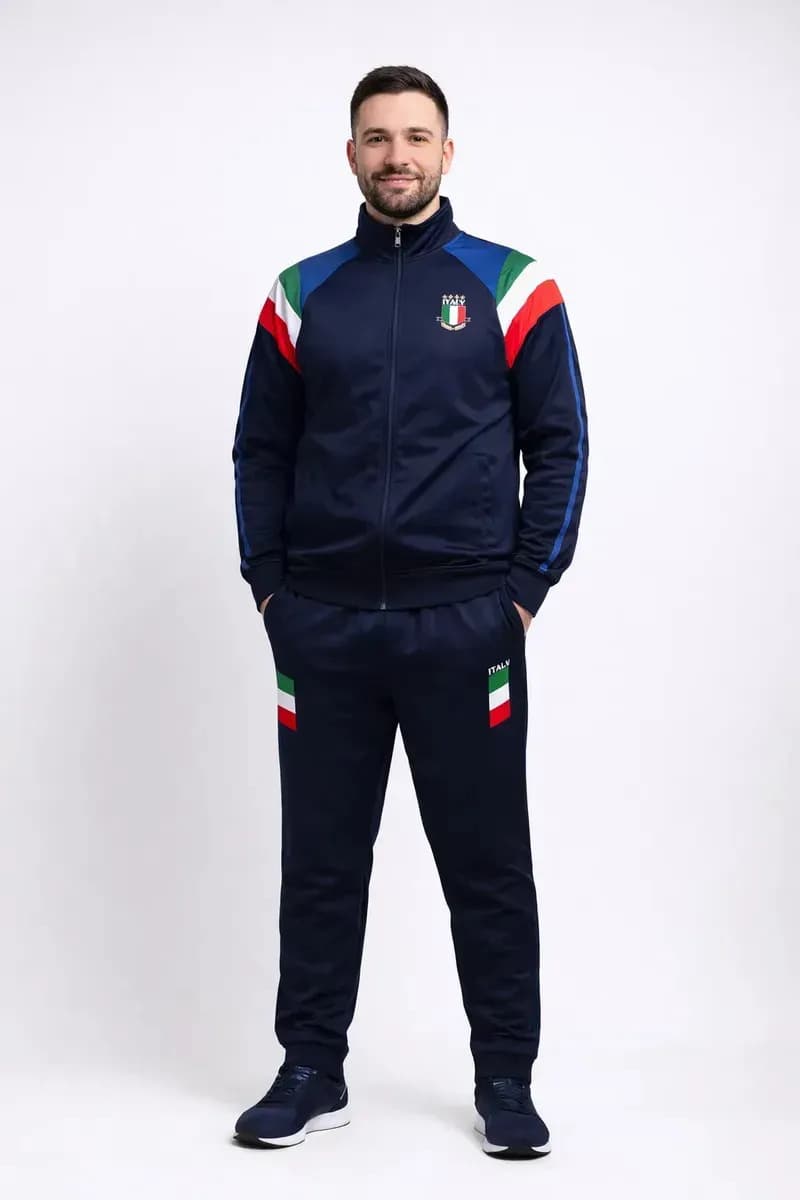 Agasalho Conjunto Masculino da Itália Azul