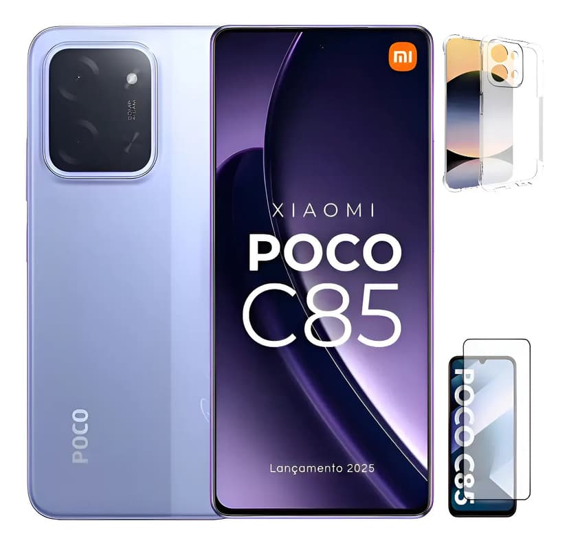 Smartphone Xiaomi Poco C85 8GB/256GB Global Dual SIM LTE 6.88” – Potência e Desempenho