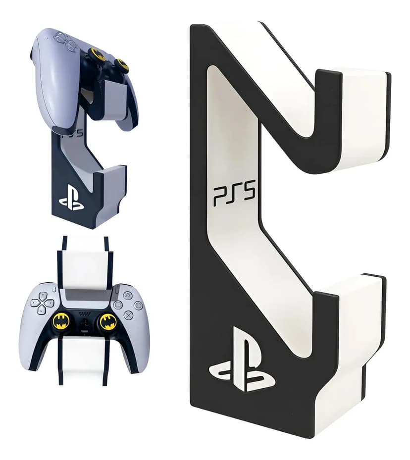 Suporte Duplo Para Controle Ps5 Dualsense Branco | Koringa3D