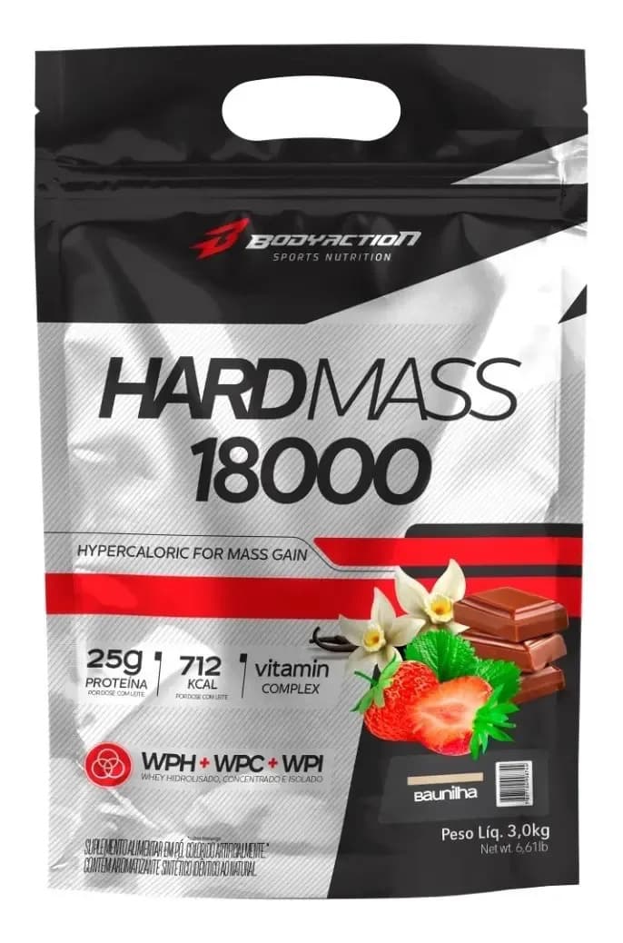Hipercalórico Hard Mass 3kg - Bodyaction Sabor Baunilha