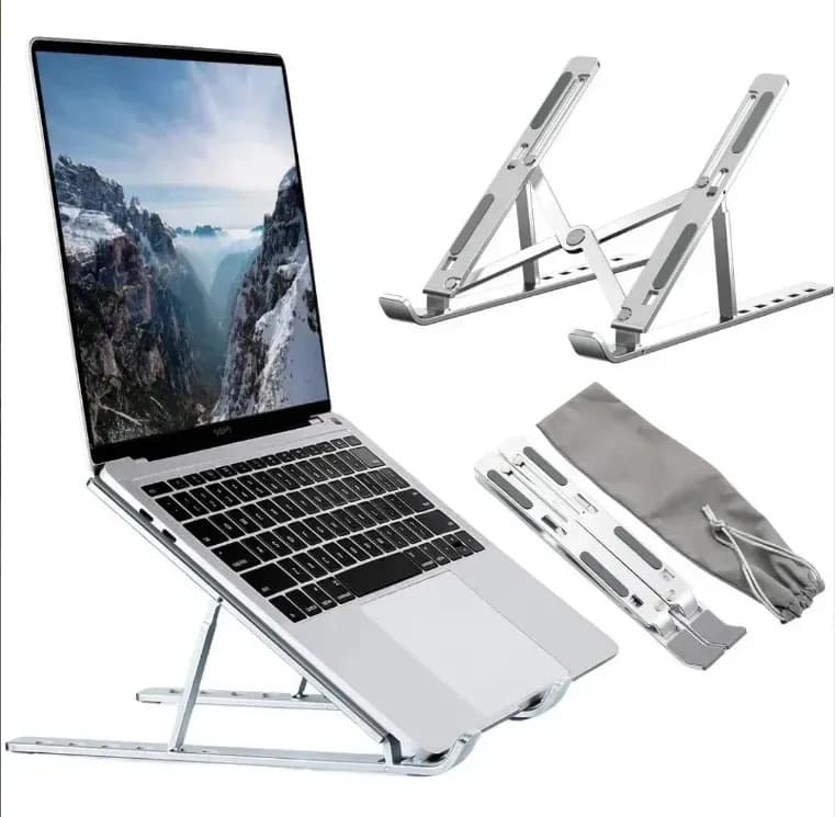 Suporte Note Laptop Notebook Computador Aluminio Universal Prateado