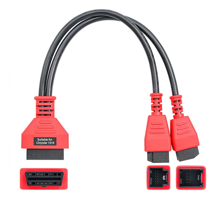 Cabo Adaptador Bbacomercio FCA OBD2 12+8 Pinos para Scanner 35.5 cm